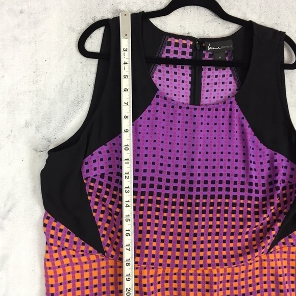 Lane Bryant Sleeveless Printed Shirt Sz 22 Zipper Back Tank Top Flowy Polyester - Picture 9 of 11